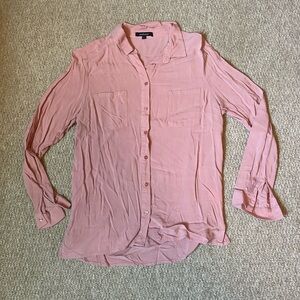 Ambiance button up dusty pink top